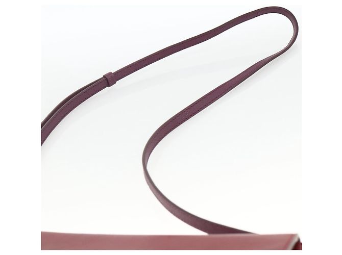 Chloé Borsa a spalla in pelle Chloe con catena rossa e oro Auth ka3046A Rosso D'oro - vista 8