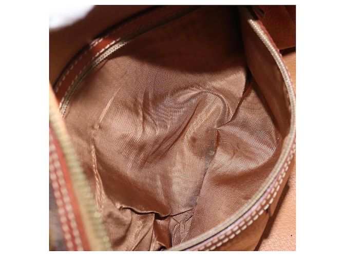 Céline CELINE Macadam Canvas Handtasche aus PVC-Leder in Braun und Gold Auth 174499 Golden - Ansicht 21