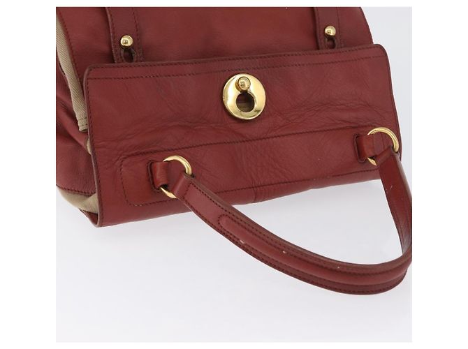 SAINT LAURENT Muse Borsa a Mano in Pelle Rossa Oro Auth BSZ046 Rosso D'oro - vista 6