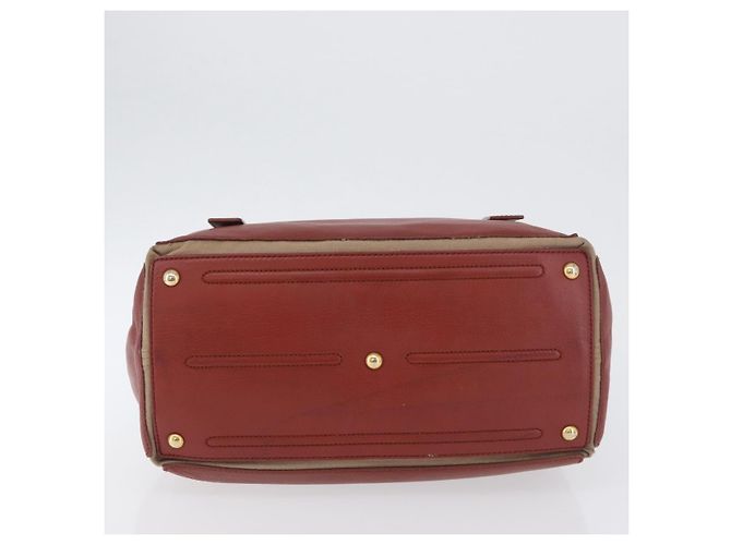 SAINT LAURENT Muse Borsa a Mano in Pelle Rossa Oro Auth BSZ046 Rosso D'oro - vista 9