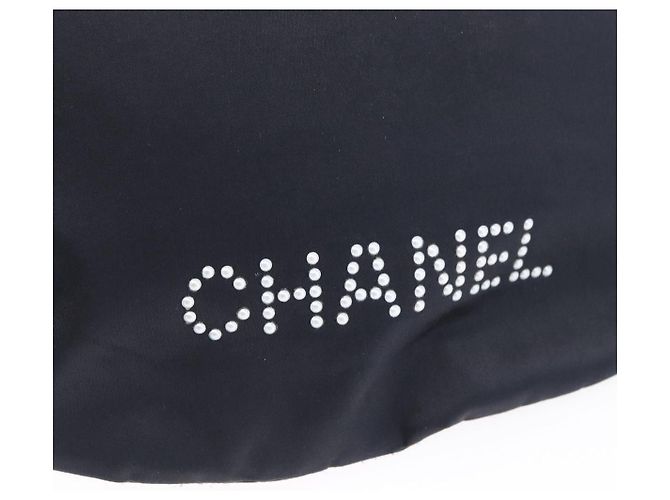 CHANEL Borsa a cordoncino Borsa in Raso Blu Navy CC Auth bs33901 - vista 14