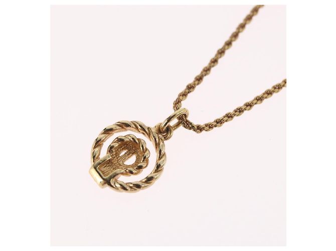 Collana Christian Dior metallo tono oro Auth BA11472 - vista 11
