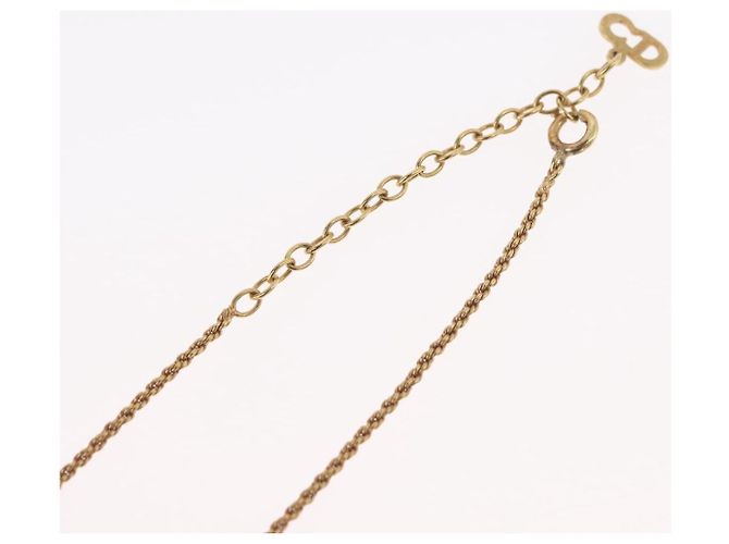 Collana Christian Dior metallo tono oro Auth BA11472 - vista 15
