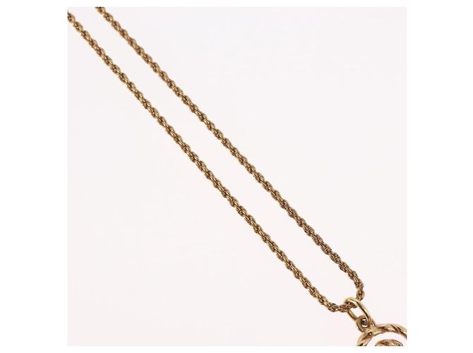 Collana Christian Dior metallo tono oro Auth BA11472 - vista 4