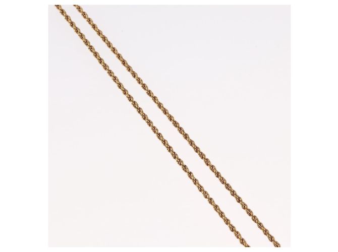 Collana Christian Dior metallo tono oro Auth BA11472 - vista 5