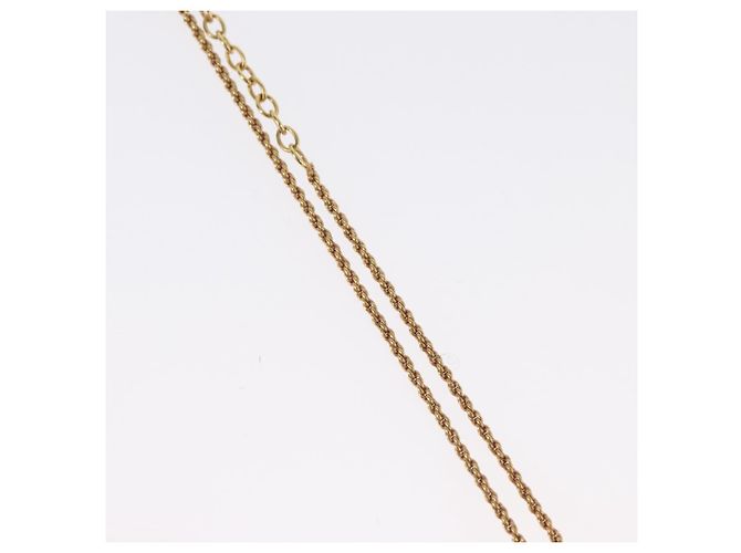 Collana Christian Dior metallo tono oro Auth BA11472 - vista 7