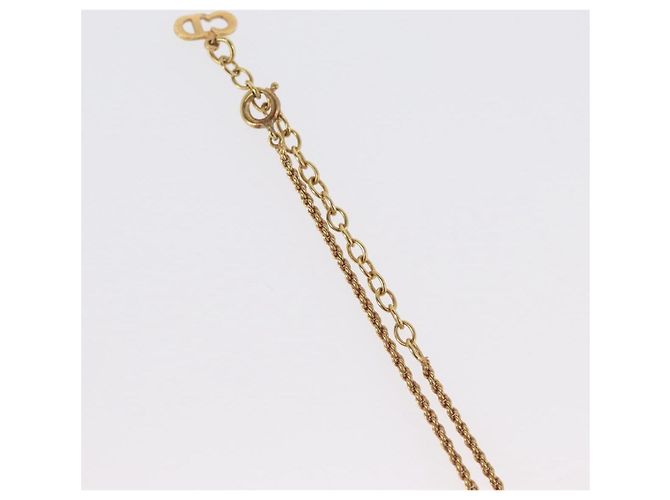 Collana Christian Dior metallo tono oro Auth BA11472 - vista 8