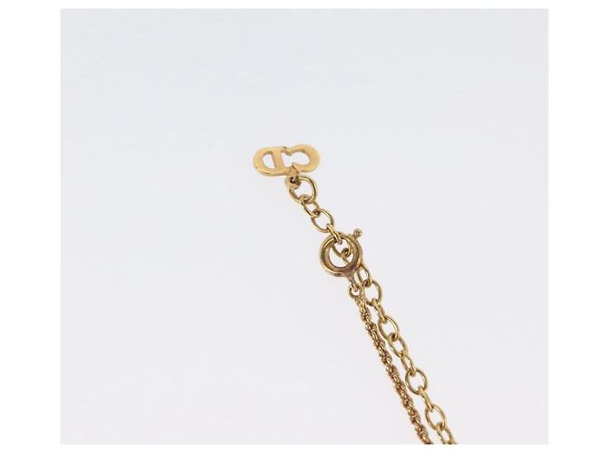 Collana Christian Dior metallo tono oro Auth BA11472 - vista 9