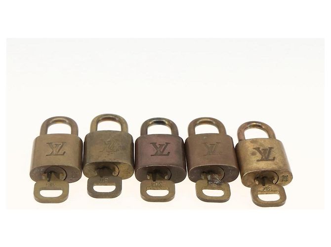 LOUIS VUITTON Set di 5 Lucchetti in metallo Oro LV Auth 167123 D'oro - vista 5