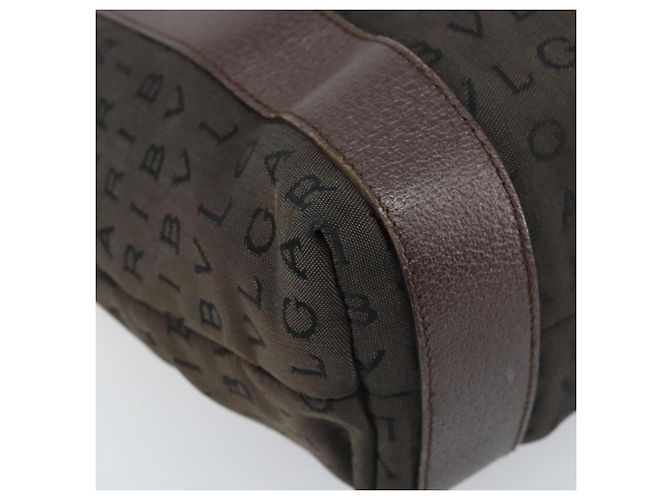 Bulgari BVLGARI Schultertasche aus Canvas Braun Silber Authentisch bs33988 - Ansicht 14