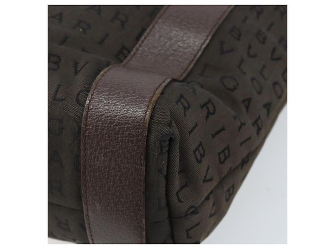 Bulgari BVLGARI Schultertasche aus Canvas Braun Silber Authentisch bs33988 - Ansicht 15