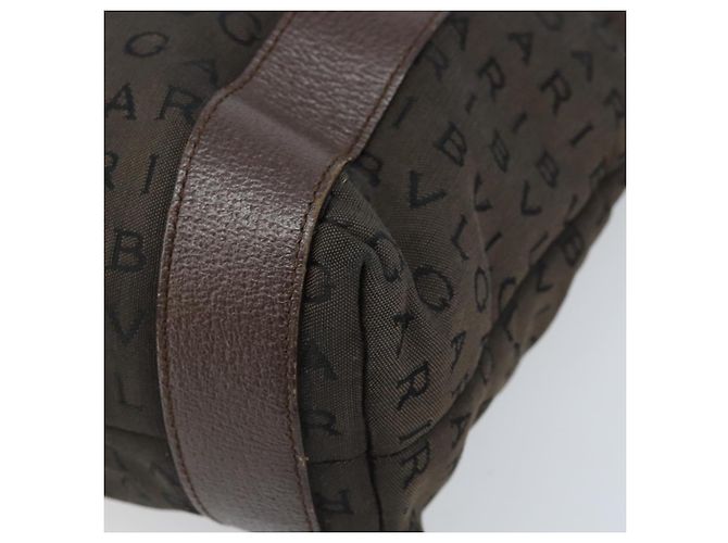 Bulgari BVLGARI Schultertasche aus Canvas Braun Silber Authentisch bs33988 - Ansicht 9