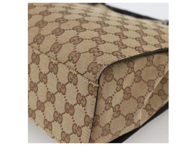 Borsa a mano GG Canvas Bamboo Gucci Nylon Beige Argento 002 1016 Auth BSZ113 - vista 10