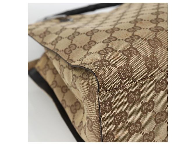 Borsa a mano GG Canvas Bamboo Gucci Nylon Beige Argento 002 1016 Auth BSZ113 - vista 11