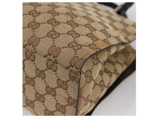 Borsa a mano GG Canvas Bamboo Gucci Nylon Beige Argento 002 1016 Auth BSZ113 - vista 12