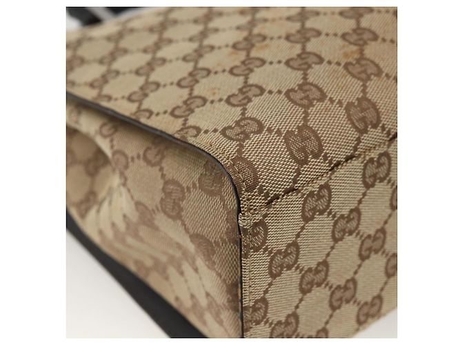 Borsa a mano GG Canvas Bamboo Gucci Nylon Beige Argento 002 1016 Auth BSZ113 - vista 13
