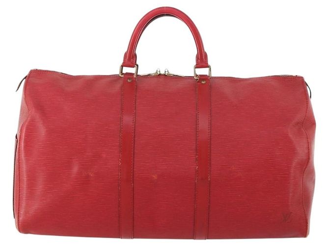 LOUIS VUITTON Epi Keepall 50 Borsa Boston Rossa M42967 LV Auth hk3568 Rosso - vista 2
