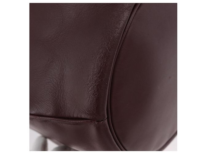 CARTIER Borsa a Spalla Must Line in Pelle Bordeaux Oro Auth BSZ197 D'oro Bordò - vista 10