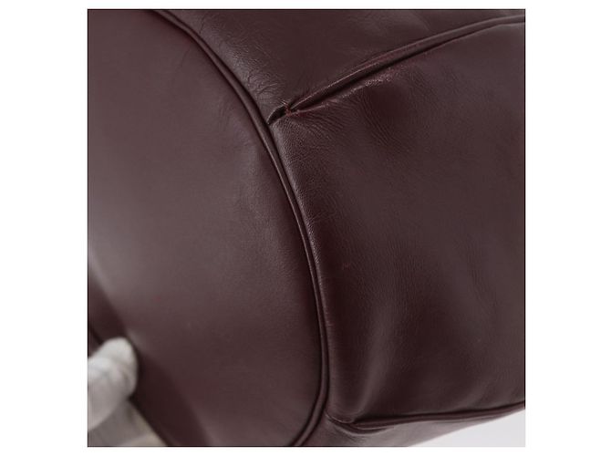 CARTIER Borsa a Spalla Must Line in Pelle Bordeaux Oro Auth BSZ197 D'oro Bordò - vista 13