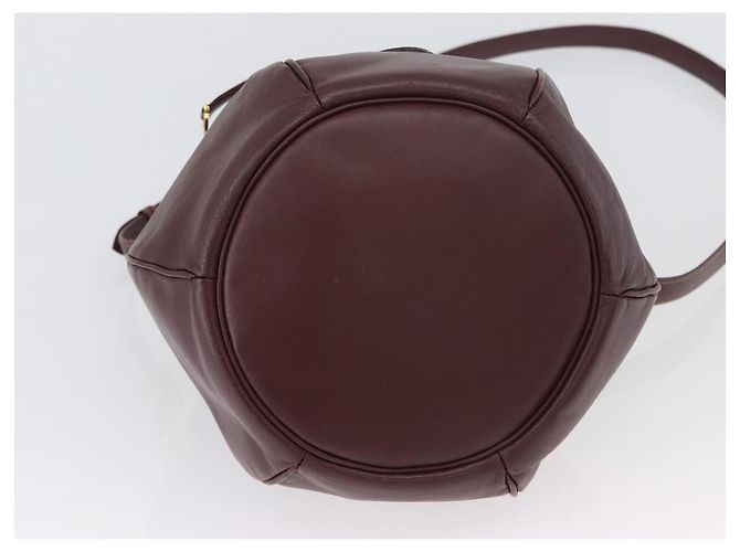 CARTIER Borsa a Spalla Must Line in Pelle Bordeaux Oro Auth BSZ197 D'oro Bordò - vista 9