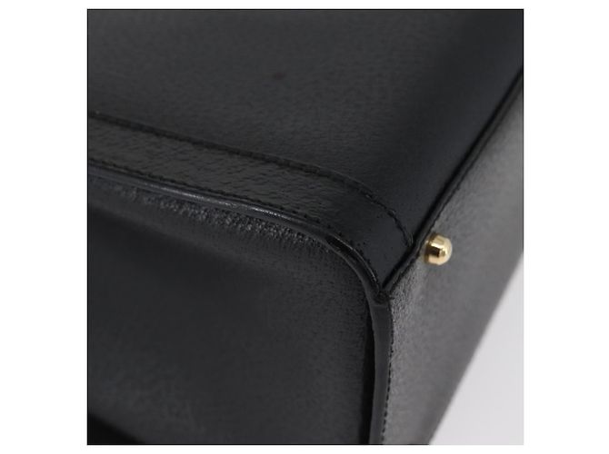 Borsa a mano in pelle Gucci Bamboo nera e oro 002 1186 0260 Auth ep13783 Nero D'oro - vista 10