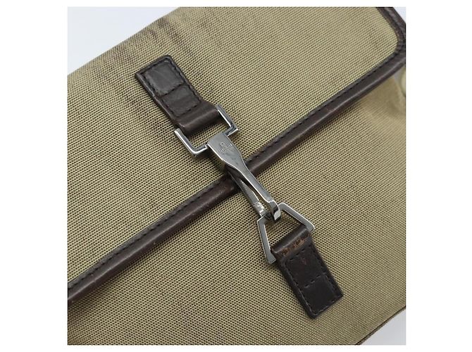 Borsa a tracolla GUCCI in tela beige argento 92543 Auth bs33907 - vista 16