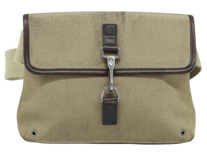 Borsa a tracolla GUCCI in tela beige argento 92543 Auth bs33907 - vista 2