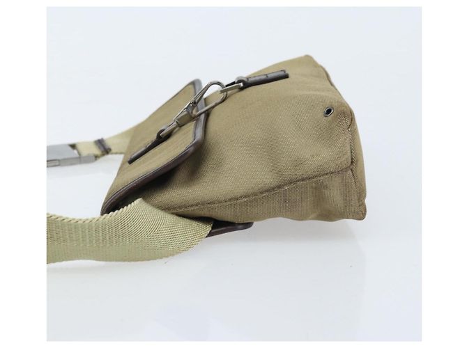 Borsa a tracolla GUCCI in tela beige argento 92543 Auth bs33907 - vista 5
