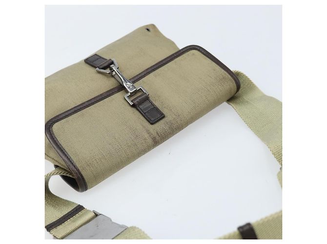 Borsa a tracolla GUCCI in tela beige argento 92543 Auth bs33907 - vista 6