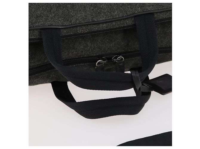 Borsa Boston PRADA in feltro grigio argento Auth 173489 Marrone - vista 8