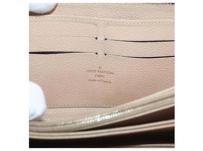 Cartera Larga Zippy Empreinte LOUIS VUITTON Beige M61866 LV Auth bs33946 - vista 10