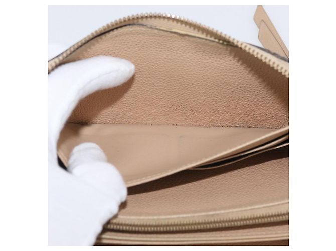Cartera Larga Zippy Empreinte LOUIS VUITTON Beige M61866 LV Auth bs33946 - vista 17