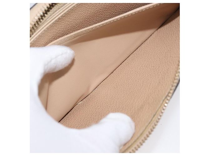 Cartera Larga Zippy Empreinte LOUIS VUITTON Beige M61866 LV Auth bs33946 - vista 21