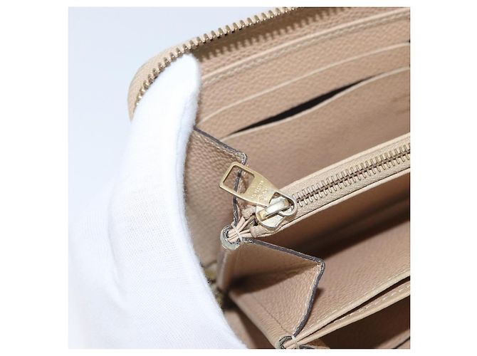 Cartera Larga Zippy Empreinte LOUIS VUITTON Beige M61866 LV Auth bs33946 - vista 22