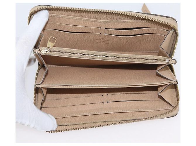 Cartera Larga Zippy Empreinte LOUIS VUITTON Beige M61866 LV Auth bs33946 - vista 9