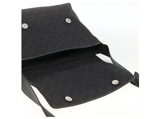 Borsa a Spalla GG Canvas Gucci Nera Argento 272351 Auth mr2167 Nero - vista 14