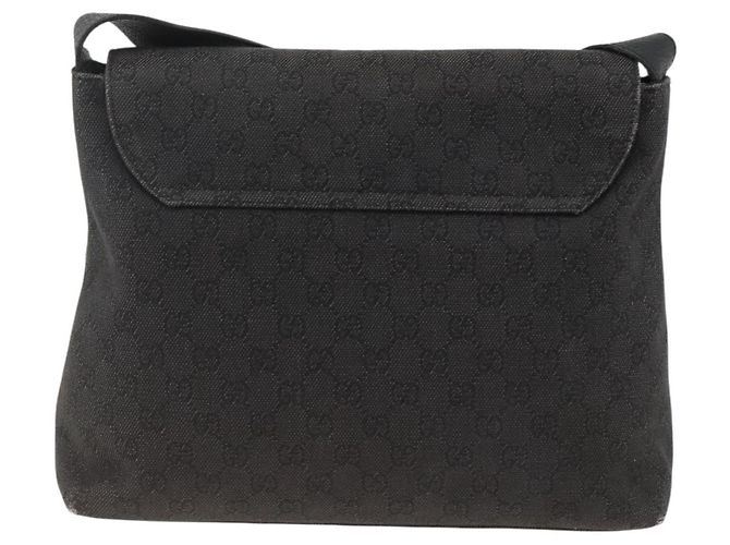 Borsa a Spalla GG Canvas Gucci Nera Argento 272351 Auth mr2167 Nero - vista 3