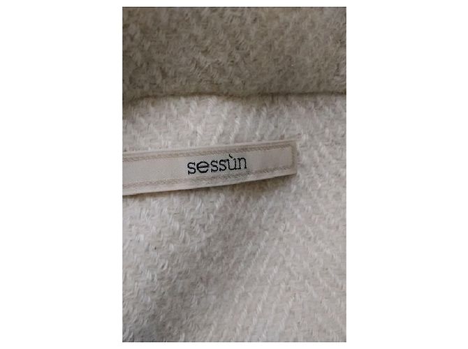 Sessun Beige Wolljacke - Ansicht 7