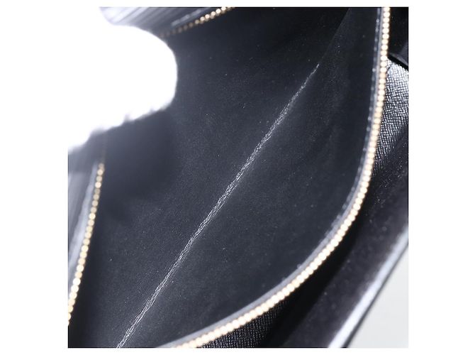 LOUIS VUITTON Epi Serie Dragonne Clutch Bag Nero M52612 LV Auth ep13784 - vista 11