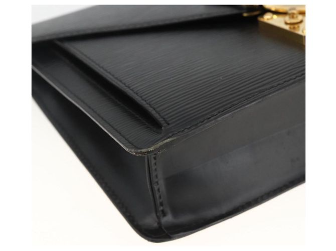 LOUIS VUITTON Epi Serie Dragonne Clutch Bag Nero M52612 LV Auth ep13784 - vista 14