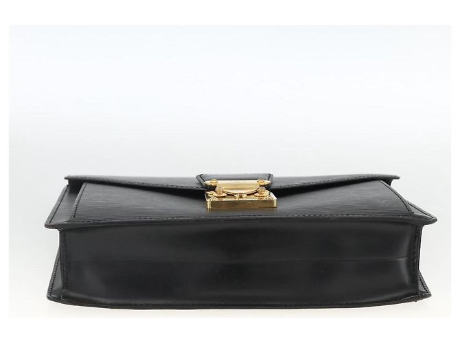 LOUIS VUITTON Epi Serie Dragonne Clutch Bag Nero M52612 LV Auth ep13784 - vista 6