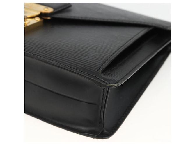 LOUIS VUITTON Epi Serie Dragonne Clutch Bag Nero M52612 LV Auth ep13784 - vista 7
