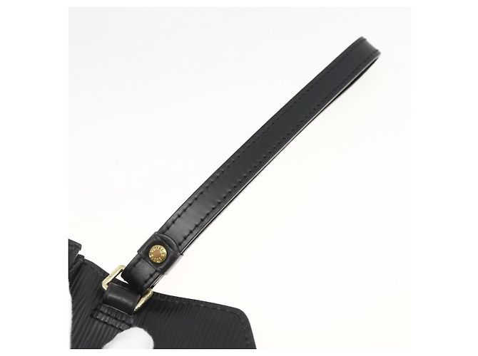 LOUIS VUITTON Epi Serie Dragonne Clutch Bag Nero M52612 LV Auth ep13784 - vista 8