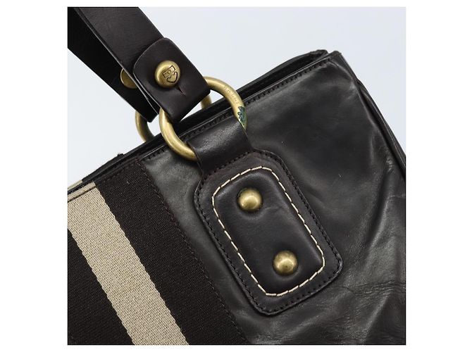 BALLY Borsa a mano in pelle marrone oro Auth BSZ117 D'oro - vista 14