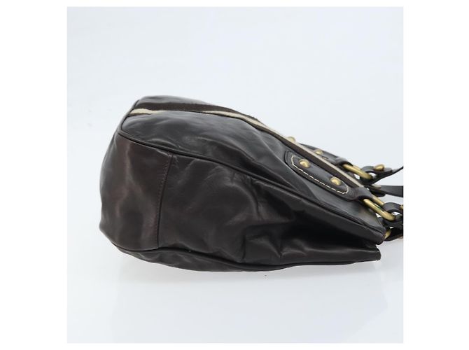 BALLY Borsa a mano in pelle marrone oro Auth BSZ117 D'oro - vista 4