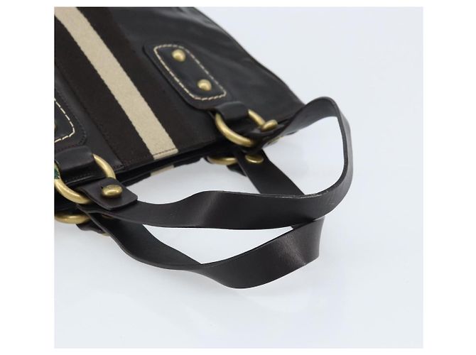 BALLY Borsa a mano in pelle marrone oro Auth BSZ117 D'oro - vista 7