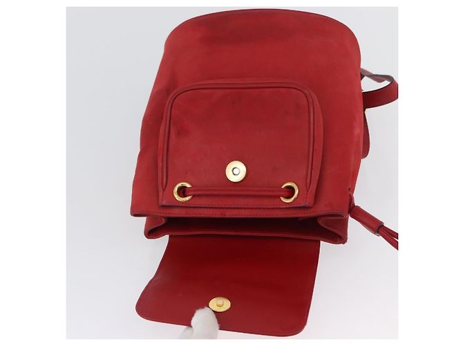Zaino Vala in suede rosso e oro Auth BA11218 di Salvatore Ferragamo D'oro - vista 18