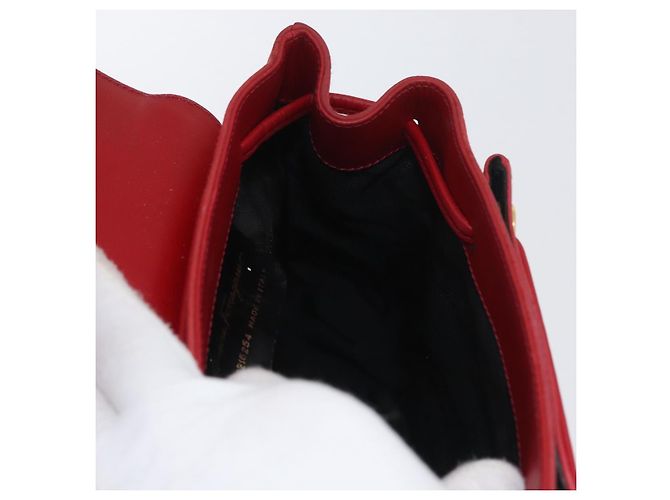 Zaino Vala in suede rosso e oro Auth BA11218 di Salvatore Ferragamo D'oro - vista 21