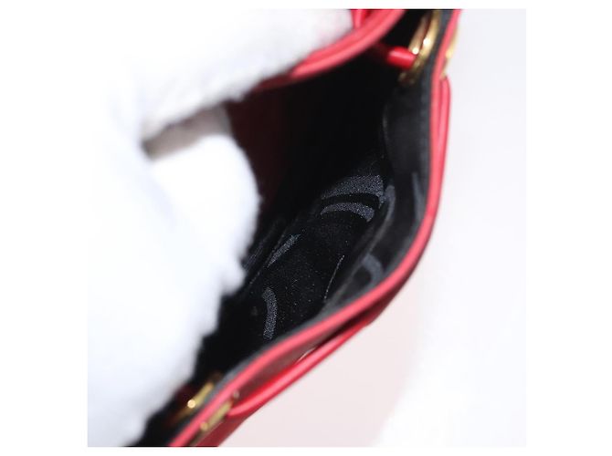 Zaino Vala in suede rosso e oro Auth BA11218 di Salvatore Ferragamo D'oro - vista 25