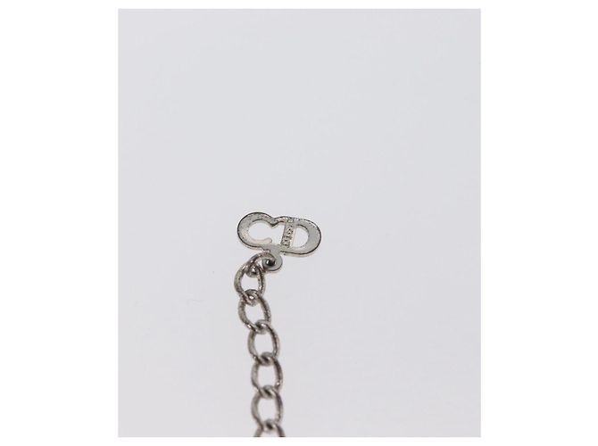 Collana Christian Dior metallo Argento Auth BA11470 - vista 11